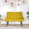 Dvitaškė sofa Geltona 115 x 61 x 87 cm Aksomas