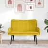 Dviejų vietų sofa Geltona 115 x 61 x 87 cm Aksomas