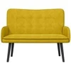 Dvitaškė sofa Geltona 115 x 61 x 87 cm Aksomas