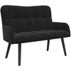 Dviejų vietų sofa Juodas 115 x 61 x 87 cm Aksomas