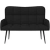 Dviejų vietų sofa Juodas 115 x 61 x 87 cm audinys