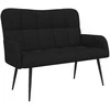 Dviejų vietų sofa Juodas 115 x 61 x 87 cm audinys