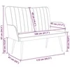 Dvitaškė sofa Juoda 115 x 61 x 87 cm Aksomas
