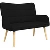 Dviejų vietų sofa Juodas 115 x 61 x 87 cm audinys