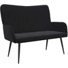 Dviejų vietų sofa Juodas 115 x 61 x 87 cm Aksomas