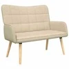 Dviejų vietų sofa Kreminė 115 x 61 x 87 cm audinys