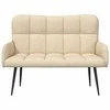 Dviejų vietų sofa Kreminė 115 x 61 x 87 cm audinys
