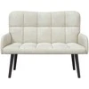 Dviejų vietų sofa Kreminė 115 x 61 x 87 cm Aksomas