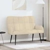 Dviejų vietų sofa Kreminė 115 x 61 x 87 cm audinys