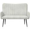 Dvitaškė sofa Kreminė 115 x 61 x 87 cm Aksomas