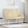 Dviejų vietų sofa Kreminė 115 x 61 x 87 cm audinys