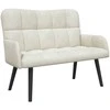 Dviejų vietų sofa Kreminė 115 x 61 x 87 cm Aksomas
