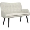 Dvitaškė sofa Kreminė 115 x 61 x 87 cm Aksomas