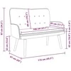 Dvitaškė sofa Kreminė 115 x 61 x 87 cm Aksomas