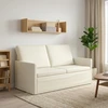 Dviejų vietų sofa Kreminė 150 x 81 x 82 cm Kordūrinis audinys