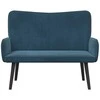 Dvitaškė sofa Mėlyna 115 x 61 x 87 cm Aksomas