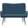 Dviejų vietų sofa Mėlyna 115 x 61 x 87 cm Aksomas