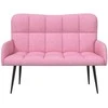 Dviejų vietų sofa Rožinė 115 x 61 x 87 cm audinys