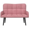 Dviejų vietų sofa Rožinė 115 x 61 x 87 cm Aksomas