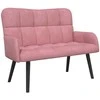 Dviejų vietų sofa Rožinė 115 x 61 x 87 cm Aksomas