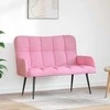 Dvitaškė sofa Rožinė 115 x 61 x 87 cm Audinys
