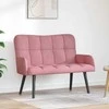 Dviejų vietų sofa Rožinė 115 x 61 x 87 cm Aksomas