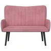 Dviejų vietų sofa Rožinė 115 x 61 x 87 cm Aksomas