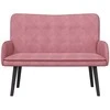 Dvitaškė sofa Rožinė 115 x 61 x 87 cm Aksomas