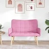 Dvitaškė sofa Rožinė 115 x 61 x 87 cm Audinys