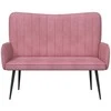 Dviejų vietų sofa Rožinė 115 x 61 x 87 cm Aksomas