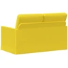 Dviejų vietų sofa Šviesi geltona 130 x 81 x 82 cm Audinys