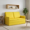 Dviejų vietų sofa Šviesi geltona 130 x 81 x 82 cm Audinys
