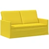 Dviejų vietų sofa Šviesi geltona 150 x 81 x 82 cm Audinys