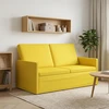 Dviejų vietų sofa Šviesi geltona 150 x 81 x 82 cm Audinys
