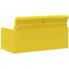 Dviejų vietų sofa Šviesi geltona 150 x 81 x 82 cm Audinys