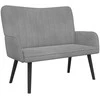 Dviejų vietų sofa Šviesiai pilka 115 x 61 x 87 cm Aksomas