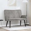 Dviejų vietų sofa Šviesiai pilka 115 x 61 x 87 cm Aksomas