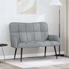 Dviejų vietų sofa Šviesiai pilka 115 x 61 x 87 cm audinys