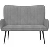 Dviejų vietų sofa Šviesiai pilka 115 x 61 x 87 cm Aksomas