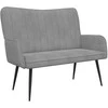 Dviejų vietų sofa Šviesiai pilka 115 x 61 x 87 cm Aksomas