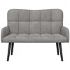 Dviejų vietų sofa Šviesiai pilka 115 x 61 x 87 cm Aksomas