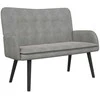 Dviejų vietų sofa Šviesiai pilka 115 x 61 x 87 cm Aksomas