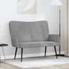 Dviejų vietų sofa Šviesiai pilka 115 x 61 x 87 cm Aksomas