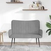 Dviejų vietų sofa Šviesiai pilka 115 x 61 x 87 cm Aksomas