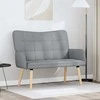 Dviejų vietų sofa Šviesiai pilka 115 x 61 x 87 cm audinys