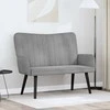 Dviejų vietų sofa Šviesiai pilka 115 x 61 x 87 cm Aksomas