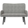 Dviejų vietų sofa Šviesiai pilka 115 x 61 x 87 cm Aksomas