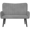 Dviejų vietų sofa Šviesiai pilka 115 x 61 x 87 cm Aksomas