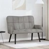 Dviejų vietų sofa Šviesiai pilka 115 x 61 x 87 cm Aksomas
