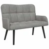 Dviejų vietų sofa Šviesiai pilka 115 x 61 x 87 cm Aksomas
